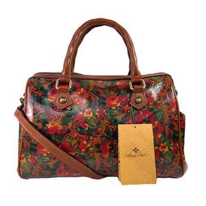 Patricia Nash multi color floral skye satchel NWT